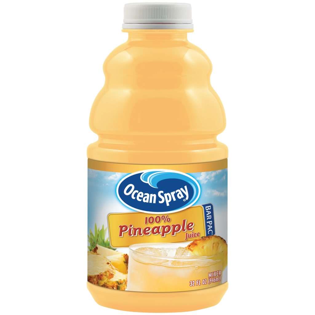 Pineapple Juice 100% 32OZ Ocean Spray 12CS