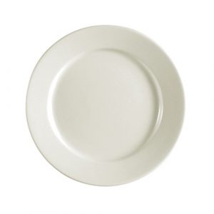 Plate  6.25" Rolled Edge Am White 3DZ