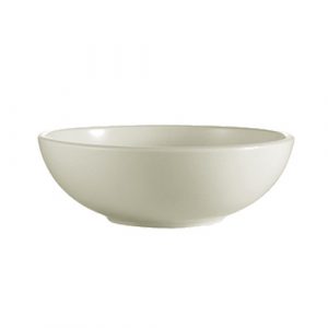 Bowl 25OZ  7.5" Pasta Salad Rolled Edge Am White 2DZ