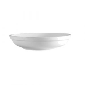 Bowl 25OZ  9" Salad Clinton Rolled Edge Super White Porcelain 2DZ