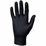 Glove Nitrile Medium BLACK Powder Free 100CS