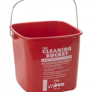 Bucket Sanitizer 3QT Red 1EA