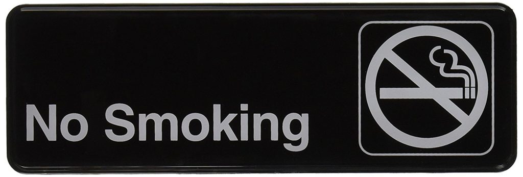 Sign 'No Smoking' 3x9" 1EA