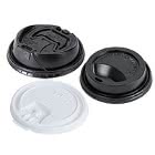 Lid Paper 10-24OZ Dome Sip-Thru White 1200CS
