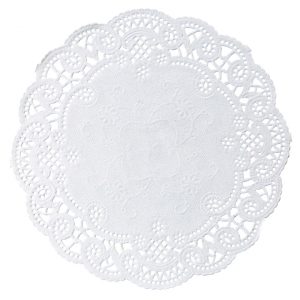Paper Doily 5" White French Lace 1000 1EA