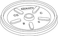 Food Container Lid  4OZ Plastic Vented fits Dart Foam 1000CS