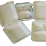 Take-Out Hinged 9x9x3"  Molded Fiber Lined 200cs
