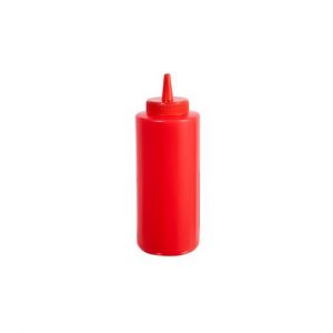 Squeeze Bottle 8OZ Red 6CS