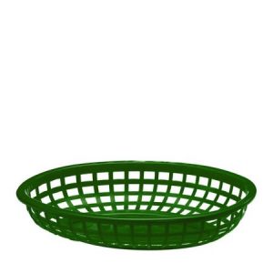Basket Oval 9.38x6x1.88" Green 1DZ