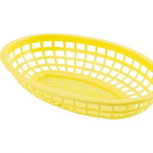 Basket Oval 9.38x6x1.88" Yellow 1DZ