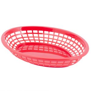 Platter Oval 11.75x8.7x1.7" Red 1DZ