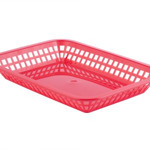 Platter Rectangle 10.75x7.75x1.5" Red 1DZ