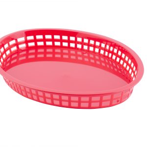 Platter Oval 12.75x9.5x1.5" Red 1DZ