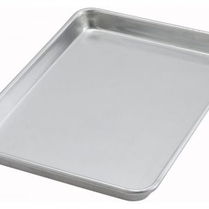 Pan Sheet  9.5x13" 1/4 Size 20 Guage Aluminum Dining Tray Closed Bead 1EA..