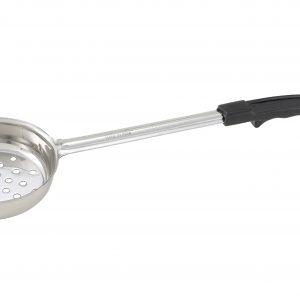 Scoop  6OZ Perforated Stainless Black Handle 6OZ Portion 1EA