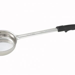 Scoop  6OZ Solid Stainless Black Handle Portion 1EA