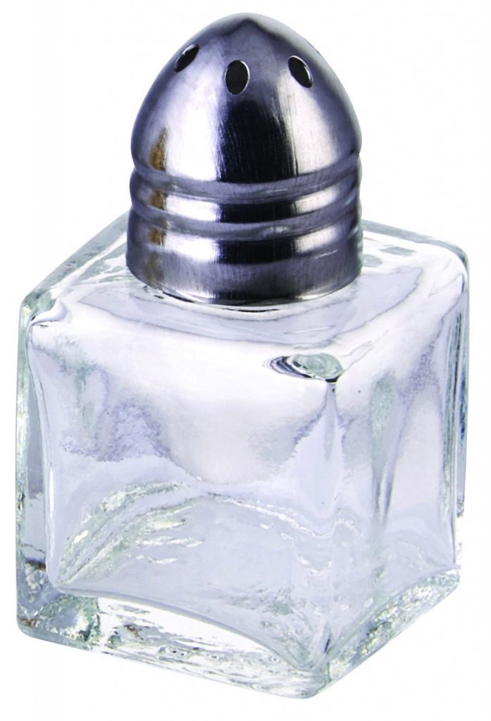 Shaker .5OZ 2" High Square Chrome Top 1DZ