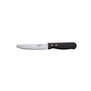 Knife Steak 5" Jumbo 2 Rivets Round Tip Plastic Handle 1DZ