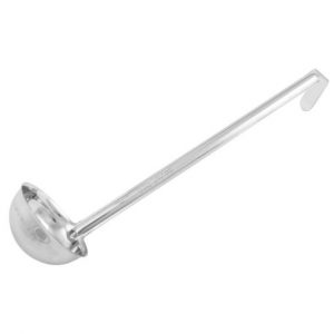 Ladle 4OZ Stainless w/Hook One Piece 1EA