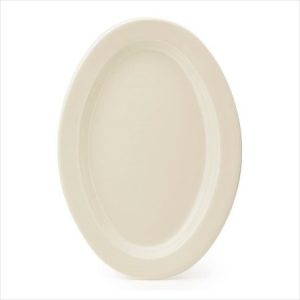 Platter 11.5"x8" Melamine Diamond Ivory Oval 2DZ