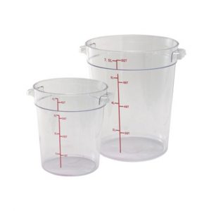 Food Storage Container 1QT Polycarb Round Clear 1EA