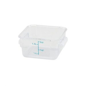 Food Storage Container 2QT Polycarb Clear Square 1EA