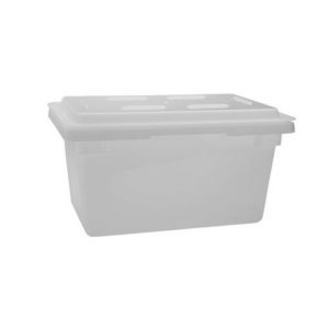Food Storage Box 18x26x6" Polycarb Std Weight WHITE 1EA