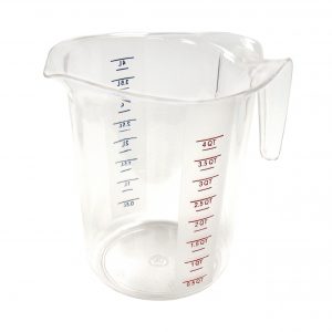 Measuring Cup 4QT Quart/Liter Markings Polycarb 1EA