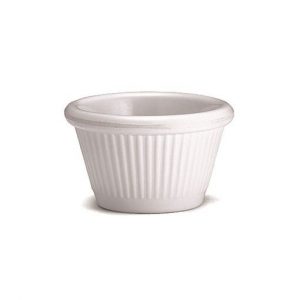 Ramekin 2OZ Melamine Fluted White 1DZ