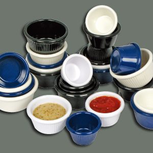 Ramekin 4OZ Melamine Fluted White 1DZ