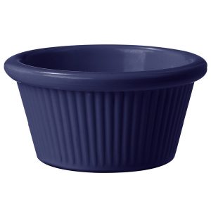Ramekin 2OZ H3" Melamine Fluted Blue 4DZ