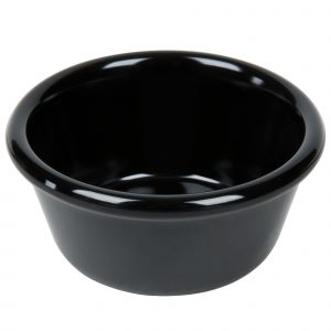 Ramekin 6OZ Melamine Smooth Black 1DZ