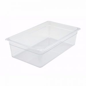 Food Storage Container Full Size  Polycarb Clear 1EA, L20-3/4" x W12-1/2" x D5-1/2"