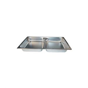 Steam Pan Divided Full Size 2.5" Deep 1EA, L20-3/4" x W12-3/4" x D2-1/2"