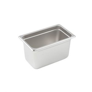 Steam Table Pan 1/4 Size Anti-Jam Stainless 1EA, L10-5/6" x W6-5/16" x D6"