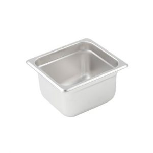 Steam Table Pan 1/6 Size Anti-Jam Hvy Wt 1EA, L6 7/8" x W6 5/16" x D4"