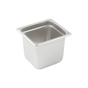 Steam Table Pan 1/6 Size Anti-Jam Hvy Wt 1EA, L6 7/8" x W6 5/16" x D6"