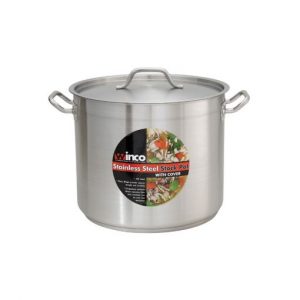 Pot Stock 32QT w/ Cover Stainless Steel 14.25x11.75" 1EA