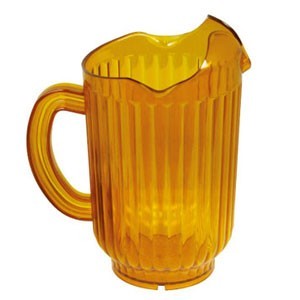 Pitcher 60OZ Amber Polycarb 3-Spout WPCT-60A 1EA
