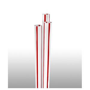 Straw 7.75" Giant Wrapped White/Red 24/300) 7200CS