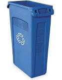 Waste Container Lid 23GAL Slim Jim Blue Recycle 1EA