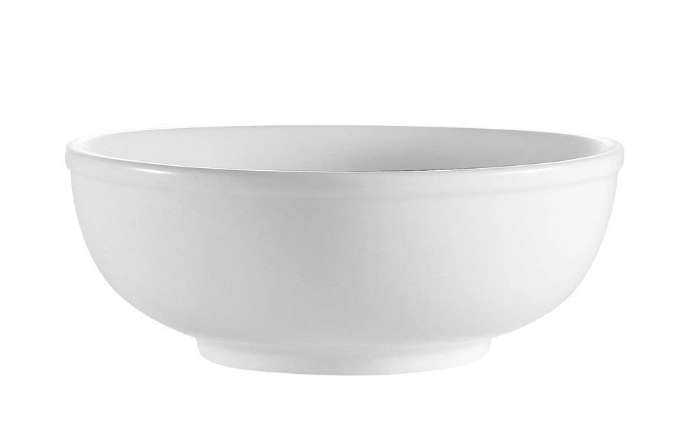Bowl 60OZ  8.5" Clinton Rolled Edge Super White Porcelain 1DZ